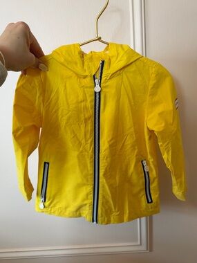 hunter for target toddler kids zip up yellow rain jacket